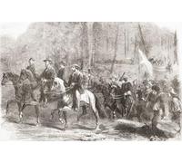 Le vol du président Jefferson Davis et ses ministres sur la Georgia Ridge cinq jours avant sa capture en 1865. Jefferson Finis Davis 1808 - 1889. Politicien américain le seul président des États