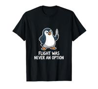 Le vol n'a jamais été Une Option Sarcastic Retro Penguin Weirdcore T-Shirt Graphique avec Valeur