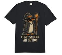 Le vol n'a jamais été Une Option Un bâton de sorcière Amusant en Forme de Pingouin Comfort Colors Adult Heavyweight T-Shirt
