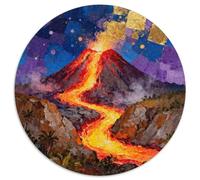 Le Volcan, Puzzle 1000 Pièces en Forme Ronde, Détente Et Développement Cognitif, Idéal pour Collection Ou Cadeau, Conseillé Dès 8 Ans,Nature humaniste, 1000pcs (67.5x67.5cm)