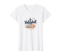 Le Volleyball, C'est la Vie : Passion Sportive pour Les Joueurs et Les Fans T-Shirt, Femme, Blanc, XS