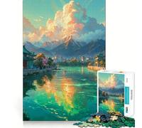 Le Voyage au Rivière Puzzle de 1000 pièces pour Adolescents Jeu de logique et de développement du Sens Paisible et Amusant Bords Lisses Cadeau créatif 38x52cm