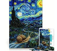 Le Voyage de l'escargot sous Les étoiles Puzzle Difficile de 1000 pièces pour Adultes Jeu de réflexion Stimulant Détente Douce Découpe précise Cadeau mémorable (38x52cm)