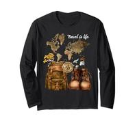 Le Voyage est la Vie pour World Traveler Essential Traveling Manche Longue