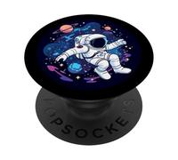 Le Voyage Galactique de l'astronaute à la découverte de Nouveaux Mondes Enfants PopSockets PopGrip Adhésif