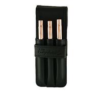 Le Voyager Black Wallet Set by Raphael, Includes 3 Travel Brushes: Soft Aqua Round 6, Soft Aqua Lavis 3 and Precison Round 6 (25-138123-03)