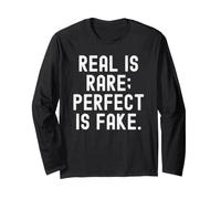 Le Vrai est Rare, la Perfection est la Fausse Wisdom Minimalist Text Design Manche Longue