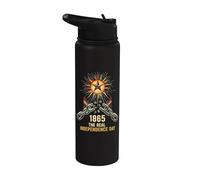 Le vrai jour de l'indépendance, le jour de l'indépendance, hommes vintage, du 17 juin 1865 Stainless Steel Insulated Water Bottle