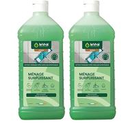 LE VRAI PROFESSIONNEL - Ménage Surpuissant - Nettoyant Sol Carrelage - Détergent Dégraissant non Moussant - Parfum Pin des Landes - Fabrication Française - Bidon 1L (Lot de 2)