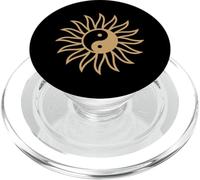 Le Yin Yang et Le Soleil Médiation et la Pleine Conscience Bouddhisme PopSockets PopGrip pour MagSafe