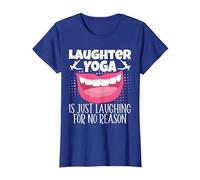 Le Yoga du Rire est Juste Rire sans Raison méditation T-Shirt, Femme, Bleu Royal, M