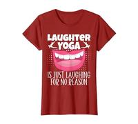 Le Yoga du Rire est Juste Rire sans Raison méditation T-Shirt, Femme, Canneberge, L