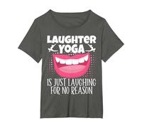 Le Yoga du Rire est Juste Rire sans Raison méditation T-Shirt, Femme Grandes Tailles, Asphalte, 6X