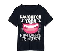 Le Yoga du Rire est Juste Rire sans Raison méditation T-Shirt, Femme Grandes Tailles, Noir, 3X