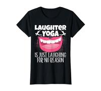 Le Yoga du Rire est Juste Rire sans Raison méditation T-Shirt, Femme, Noir, M