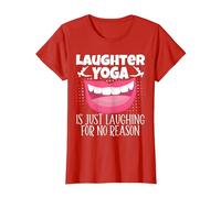 Le Yoga du Rire est Juste Rire sans Raison méditation T-Shirt, Femme, Rouge, L