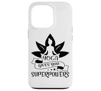 Le Yoga Vous Donne des Super pouvoirs en Posture de méditation Lotus Coque pour iPhone 13 Pro