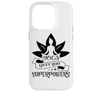 Le Yoga Vous Donne des Super pouvoirs en Posture de méditation Lotus Coque pour iPhone 14 Pro