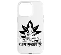 Le Yoga Vous Donne des Super pouvoirs en Posture de méditation Lotus Coque pour iPhone 15 Pro Max