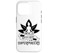Le Yoga Vous Donne des Super pouvoirs en Posture de méditation Lotus Coque pour iPhone 16 Pro