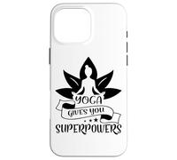 Le Yoga Vous Donne des Super pouvoirs en Posture de méditation Lotus Coque pour iPhone 16 Pro Max