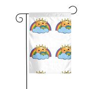 Le YYHWHJDE L'arc-en-ciel est clair. La taille précise de ce drapeau de jardin est de 30,5 x 45,7 cm, ce qui est un rapport d'or soigneusement conçu. Il s'adapte parfaitement à la grande majorité des