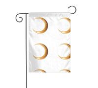 Le YYHWHJDE Le croissant de lune décoré avec des étoiles. La taille précise de ce drapeau de jardin est de 30,5 x 45,7 cm, ce qui est un rapport d'or soigneusement conçu. Il s'adapte parfaitement à la