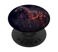 Le zèbre coloré Mystique Une légende de la Nature PopSockets PopGrip Adhésif