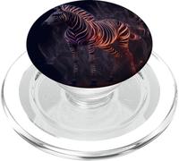 Le zèbre coloré Mystique Une légende de la Nature PopSockets PopGrip pour MagSafe