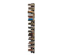 LE ZIE DI MILANO bibliothèque sur pied fixée au mur ZIA ORTENSIA (H 202 cm / Noir - Hêtre massif et acier)