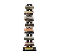 LE ZIE DI MILANO bibliothèque verticale ZIA ORTENSIA (H 112 cm / Noir - Hêtre massif et acier)