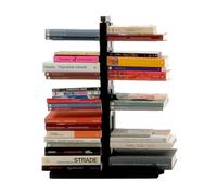 LE ZIE DI MILANO bibliothèque verticale ZIA ORTENSIA (H 66 cm / Noir - Hêtre massif et acier)