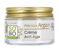 LÉA NATURE SO BiO étic| Crème Anti-Âge Jour - Précieux Argan | Corrige les signes de l’âge | Rides, Fermeté, Eclat |Huile d’Argan Bio|Acide hyaluronique |99% d'origine naturelle|Made in France| 50 ml