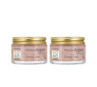LÉA NATURE SO BiO étic| Crème Rose Éclat Fermeté Jour - Précieux Argan Peaux Matures | Hydratation, Fermeté, Eclat | Huile d’Argan | 99% d'origine naturelle | Made in France | Lot de 2x50 ml