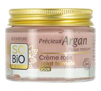 SO’BiO étic Crème Rose Eclat Fermeté Jour "Précieux Argan" - 50 ml