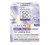 LÉA NATURE SO BiO étic | Soin Peeling doux Nuit - Lumi'lys [C] | Expert anti-taches | Prévient & Réduit tous types de taches | Peau lumineuse | 99% d'origine naturelle | Fabriqué en France | 50 ml