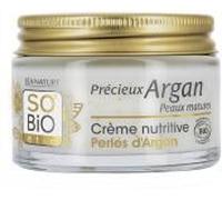 Léa Nature SO BIO étic Précieux Argan Crème Nutritive Perles d'Argan Peaux Matures Bio 50 ml - Pot 50 ml