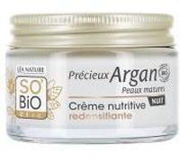 LÉA NATURE SO BiO étic| Crème Nutritive Redensifiante Nuit - Précieux Argan Peaux matures | Nourrit & Raffermit| Huile d’Argan | Collagène végétal | 99% d'origine naturelle | Made in France| 50 ml