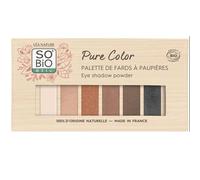 LÉA NATURE SO BIO ÉTIC | Pure Color fards à paupières N°1 | Fards texture ultra fine | Permet de réaliser des looks nude ou charbonneux | Fards irisés et mat | Végan | Fabriqué en France | 6 Fards