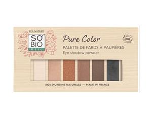 LÉA NATURE SO BIO ÉTIC | Pure Color fards à paupières N°1 | Fards texture ultra fine | Permet de réaliser des looks nude ou charbonneux | Fards irisés et mat | Végan | Fabriqué en France | 6 Fards
