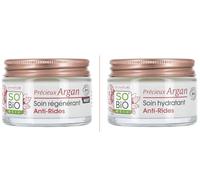 LÉA NATURE SO BiO étic | Routine Visage Anti-Rides - Soin Hydratant Jour (50 ml) + Soin Régénérant anti-rides Nuit (50 ml) | Réduit les rides | 99% d'origine naturelle | Made in France