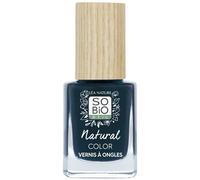 LÉA NATURE SO BiO étic| Vernis ongles naturel - Natural Color | Bleu Denim | Double action Soin & Couleur - Fortifie & Protège | Huile de Ricin bio fortifiante | Vegan | Made in France |11ml