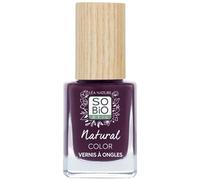 LÉA NATURE SO BiO étic| Vernis ongles naturel - Natural Color | Prune noir | Double action Soin & Couleur - Fortifie & Protège | Huile de Ricin bio fortifiante | Vegan | Made in France | 11ml