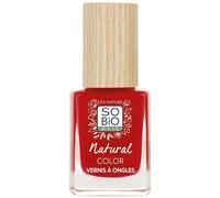LÉA NATURE SO BiO étic| Vernis ongles naturel - Natural Color | Rouge essentiel | Double action Soin & Couleur - Fortifie & Protège | Huile de Ricin bio fortifiante | Vegan | Made in France |11ml