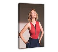 Lea Seydoux 017 - Impression sur toile - Décoration murale pour salon, chambre à coucher - Style cadre - 60 x 90 cm