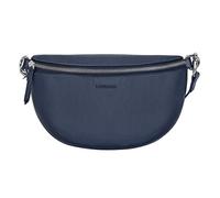LEABAGS Bogota grand sacoche ventrale en cuir véritable | Sac banane avec fermeture éclair | Sac bandoulière pour femmes | 27x7x16 cm | Bleu