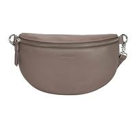 Leabags Cali Petite Sacoche Ventrale en Cuir véritable | Sac Banane avec Fermeture éclair | Sac bandoulière pour Femmes | 23x5x13 cm | Taupe