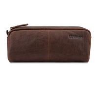 LEABAGS Étui à Crayons en Cuir | Grand étui à stylos en Cuir véritable | Trousse à Crayons pour Le Travail, l'université et l'école | Étui à Crayons | Étui à stylos | Étui en Cuir | Umber