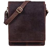 LEABAGS London Sac à bandoulière en cuir I Sac pour ordinateur portable jusqu'à 13 pouces I Messenger Bag en véritable cuir de buffle au look vintage I Sac à bandoulière I Sac de travail I 26x8x31cm