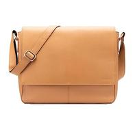 LEABAGS Sac à bandoulière en cuir Oxford I Sac pour ordinateur portable jusqu'à 15 pouces I Messenger Bag en véritable cuir de buffle au look vintage I Sac à bandoulière I Sac de travail I 38x10x31cm